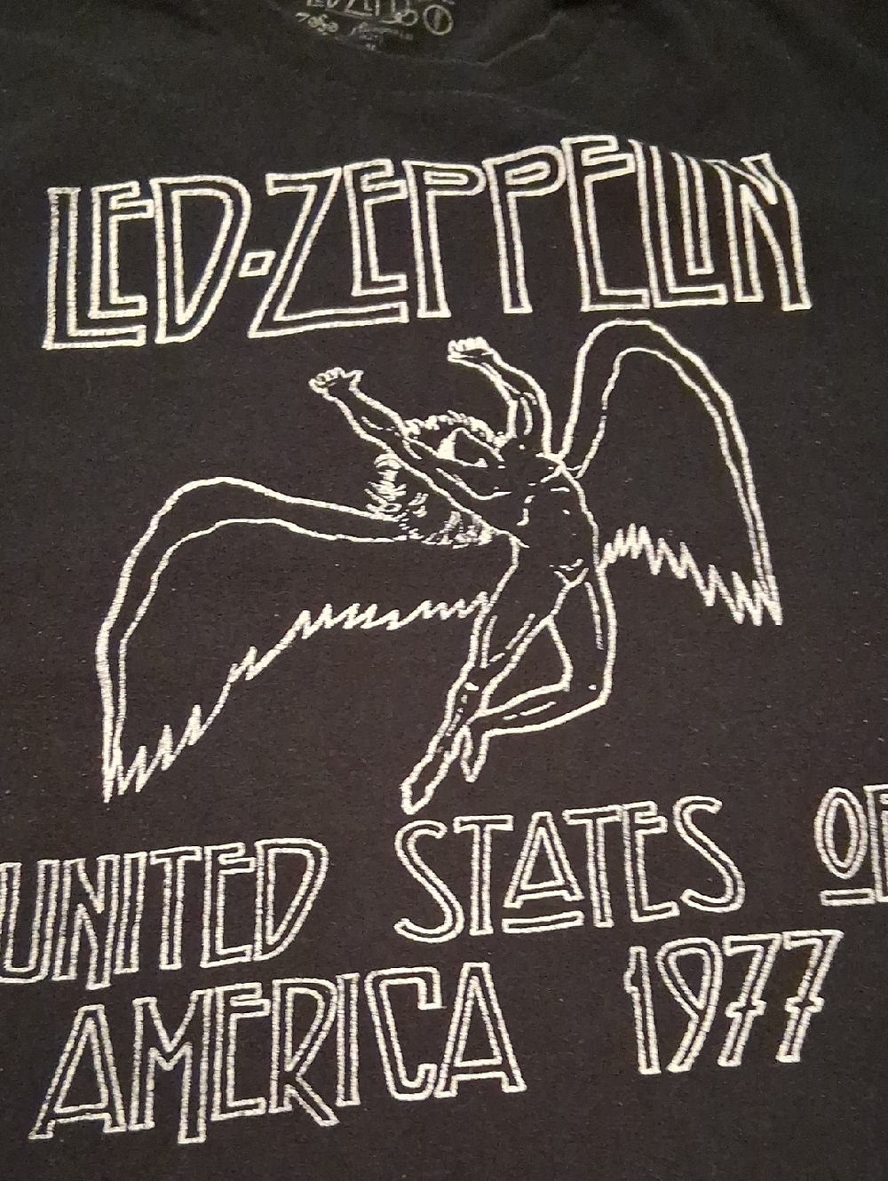 Led Zeppelin 1977 Black Graphic Band Tee. Unisex Size M - Picture 3 of 6